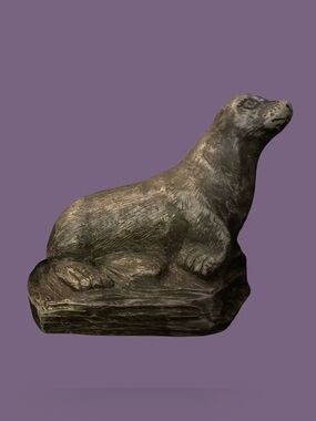 Vintage Pearlite Stonecraft Seal Figurine – Handcrafted in Canada